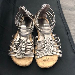 Silver Metallic Egyptian Sandals
